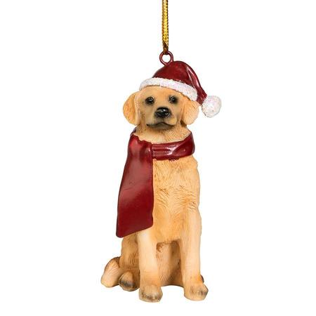 Design Toscano Golden Retriever Holiday Dog Ornament Sculpture JH576305